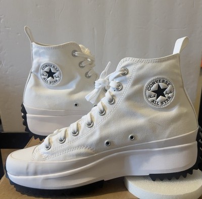 DS Factory Customized Converse  Run Star Hike Platform Hi Top  Pure White 11.5M