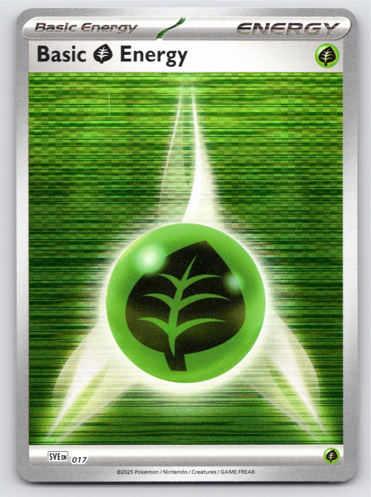 BASIC GRASS ENERGY SCARLET & VIOLET ENERGIES 017 REVERSE HOLO NM A56554 FREE S&H