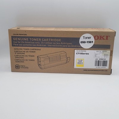 OKI C710 Series Toner 050-1561 Yellow Cartridge 43866101 (New)