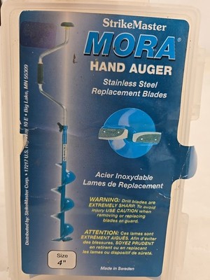 Strikemaster MORA ice auger blades, nip, 4'', Ice Fishing Hand Auger For Lure Tac