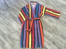 1970 VINTAGE ONE SIZE MEN'S STRIPED BATH ROBE BY AFTER HOURS BY DIPLOMAT