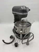 KitchenAid 600 Professional KP26M1XPM Mixer 6QT Silver With Attachments Works