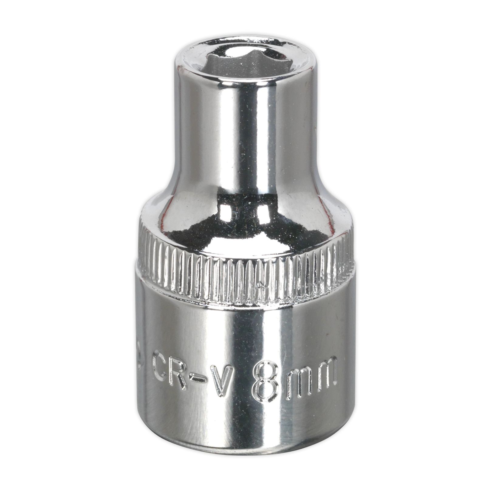 Sealey WallDrive Socket 8mm 1/2"" Square Drive Fully Polished Socket Set SP1208