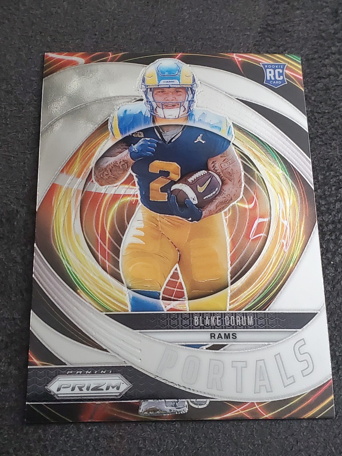 2024 Panini Prizm #8 Blake Corum Portals Los Angeles Rams Rookie
