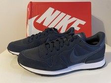 Nike Internationalists Uk taglia 9 scarpe da ginnastica uomo blu navy nuove con scatola