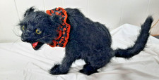 Vintage Retro Scary Large Black Cat Halloween Decoration Figures/Prop
