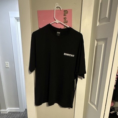 DRJ Essentials Black Cotton Men's T-Shirt M Short Sleeve Logo