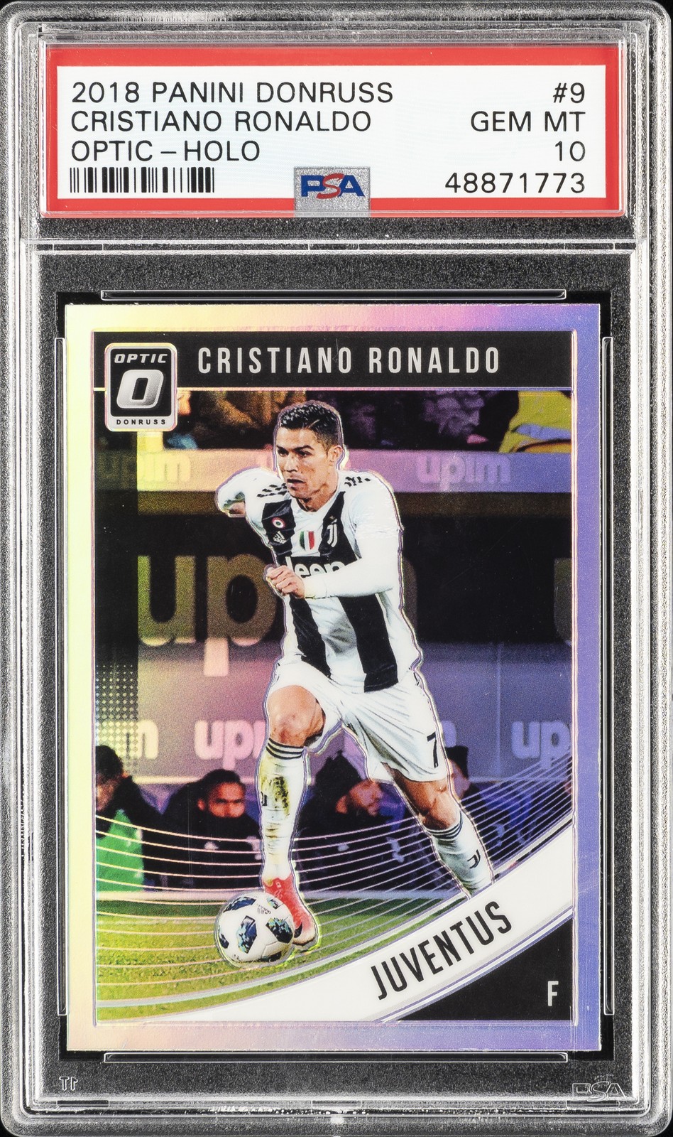 2018 PANINI DONRUSS OPTIC-HOLO #9 CRISTIANO RONALDO PSA 10