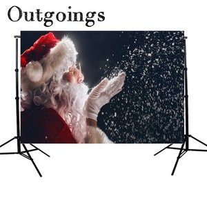 Snowflake Christmas Backdrops Background Santa Claus Party Studio