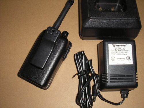 Vertex VX-10u, UHF (450-485 MHz) Handheld Radio, Quick Charger, Battery - Picture 2 of 3