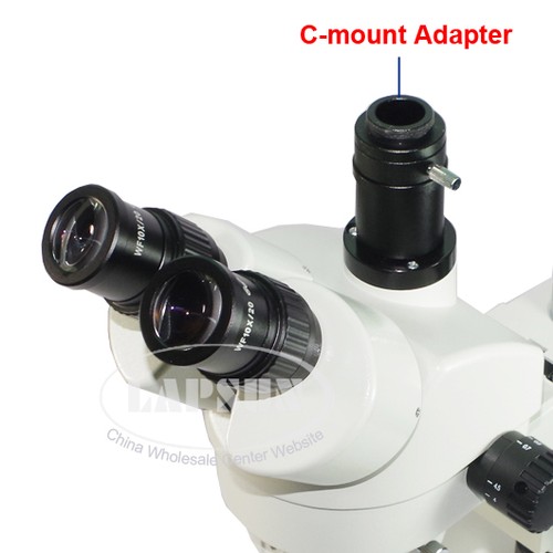 7X-45X Trinocular Industrial Inspection Zoom Stereo Microscope C-mount Adapter A - Picture 3 of 5