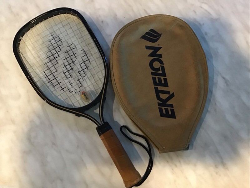Vintage EKTELON MARATHON GRAPHITE RACQUETBALL RACQUET  Small Grip with Cover