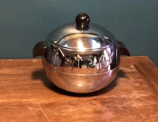 Mid Century West Bend Penguin Ice Bucket Hot & Cold Server W/ Bakelite Handles