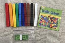 Didax Unifix Cubes Interlocking Counting Cubes 100 Pieces Play Money