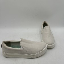 Dr. Scholl's HAPPINESS LO White Fabric Round Toe Slip On Low Top Sneakers, 9.5M