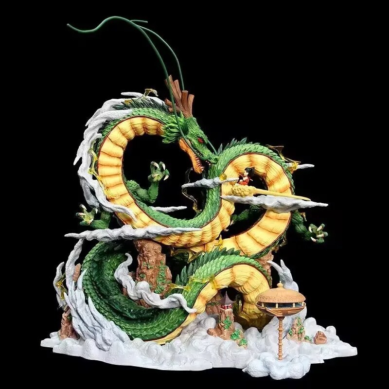 Figurine Dragon Ball Son Goku et Shenron 20cm déco de bureau pour Otaku