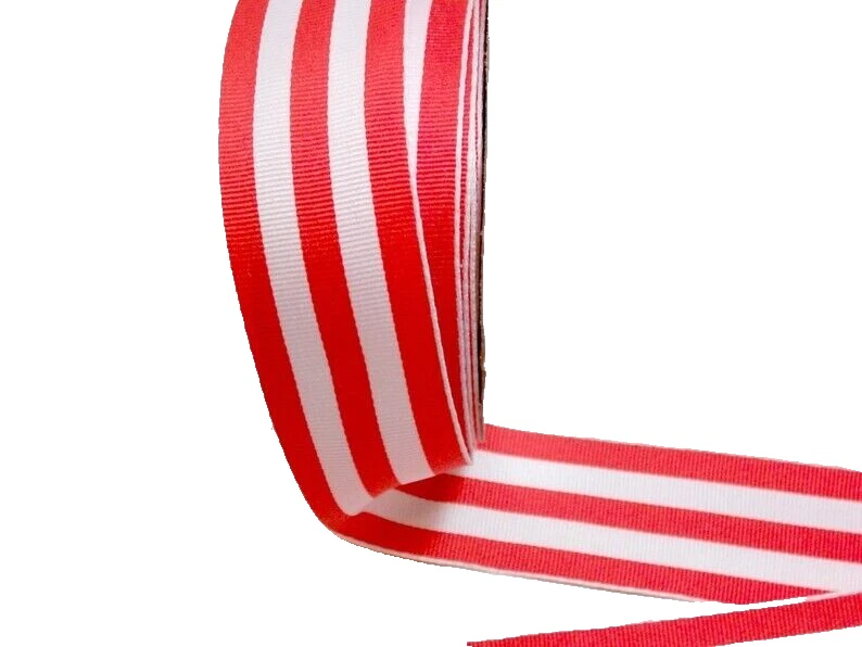 Coral Orange Grosgrain Ribbon 1 1/2" wide x 10 yards Offray Mono Stripe B6 - Image 3 of 4