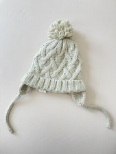 Zara Toddler Girls Boys Cable Knit Pom Pom Hat 2-4 Years Color Sand