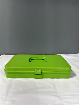 Vintage Plastic Wilson Wil Hold Sewing Thread Storage Case Box Green p