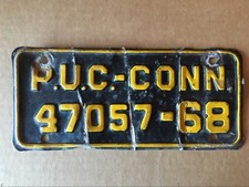 1968 Connecticut Public Utilities Commission P.U.C CT License Plate Tag 47057