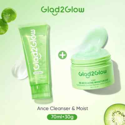 Glad2Glow Centella Ance Cleanser & Acid Ance Moisturizer Set