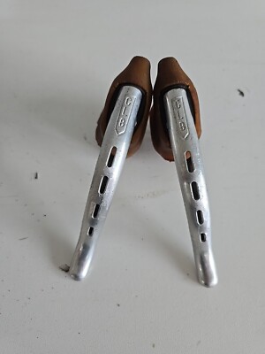 Leviers De Frein CLB Vintage Pour Vélo De Course – Argent, Guides Câble Manquants