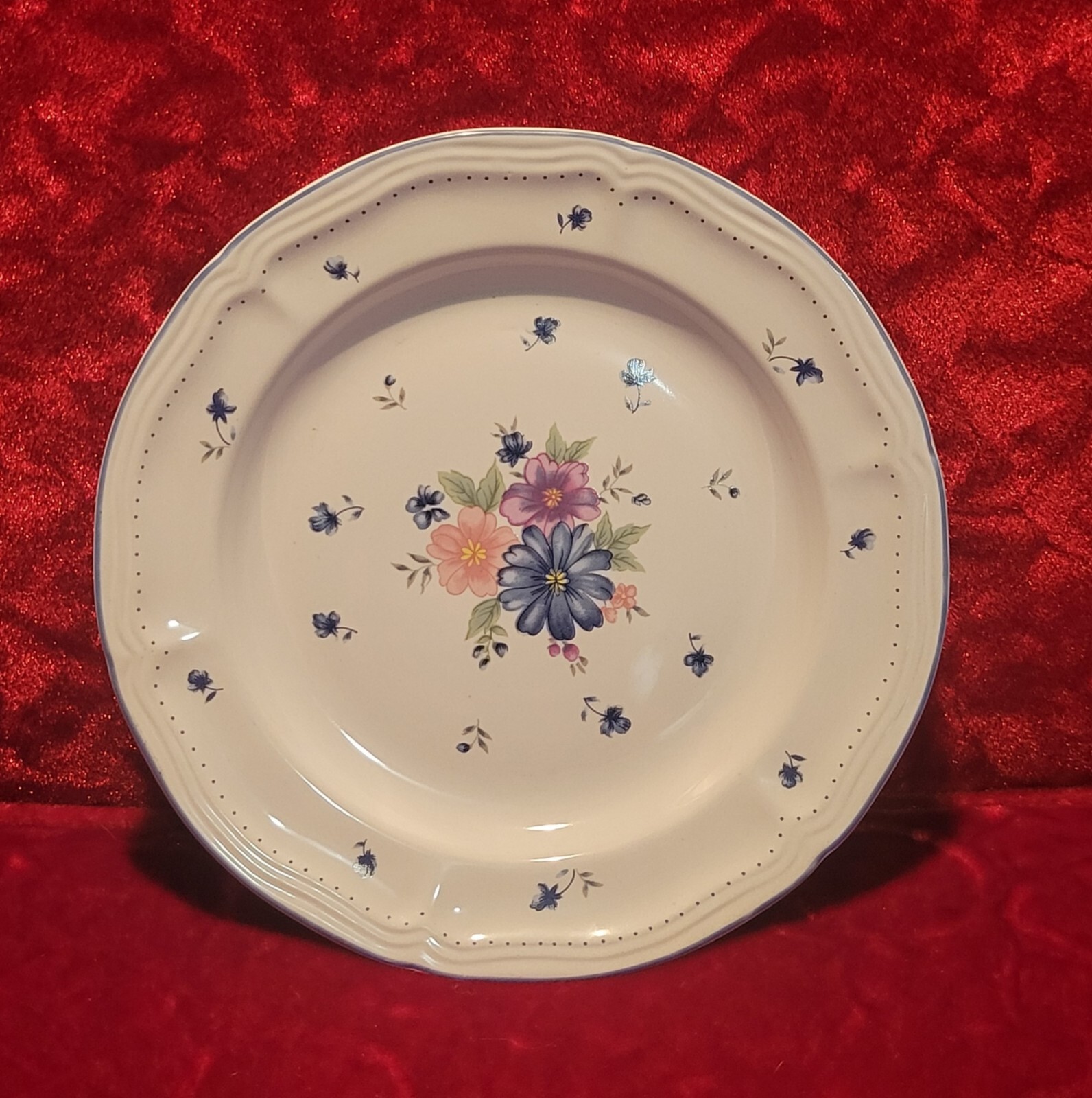 Lot 6 Assiettes Bols Vintage Provincial Bouquet 1987 - Grès, 15cm, Motif Fleuri, Neuf