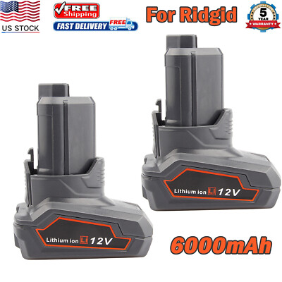 #ad Battery For Ridgid 12V Lithium 6.0Ah L1240 AC82048 R82007 R82048 R86048 R82008 $43.99