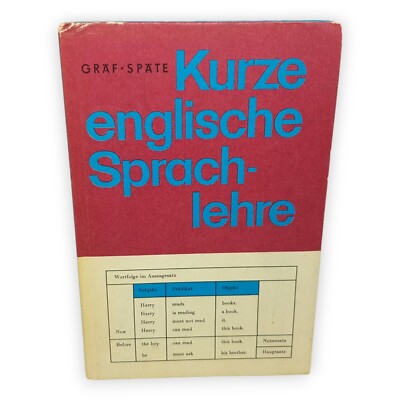 Kurze englische Sprachlehre DDR Schulbuch Lehrbuch Englisch 1973 Gräf Späte Buch