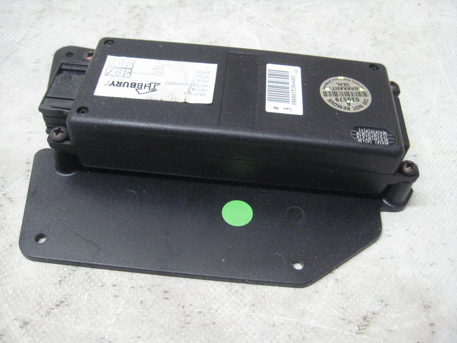 2005 Bentley Continental GT FS Nokia Cu 3W0971262K Telematic Phone Control Panel