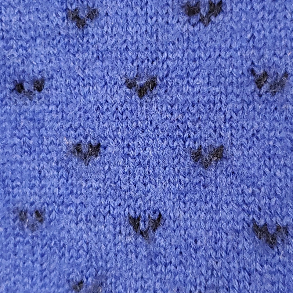 Tally Ho Women's Long Sleeve Wool Nordic Sweater PM Royal Blue Green Gray Peach - Image 3 of 4