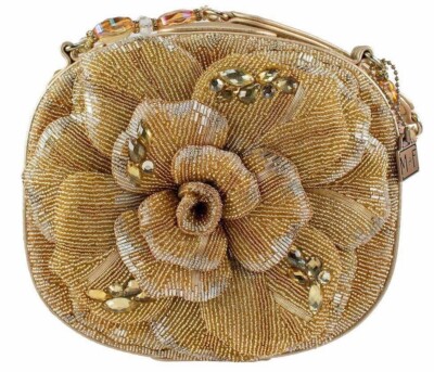 MARY FRANCES | GOLDEN ROSE TOP HANDLE BAG ✪NEW✪ RARE  display picture 2