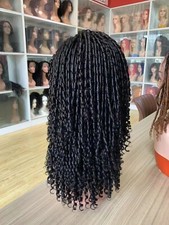 Twist Braided Dreadlock Wigs Black 13X4 Lace Front Wigs Human Hair Wigs