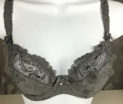 Sexy Lingerie Lace Plunge Underwire Bra Charcoal Grey - Alegro 9012 - Size  30-40 | eBay