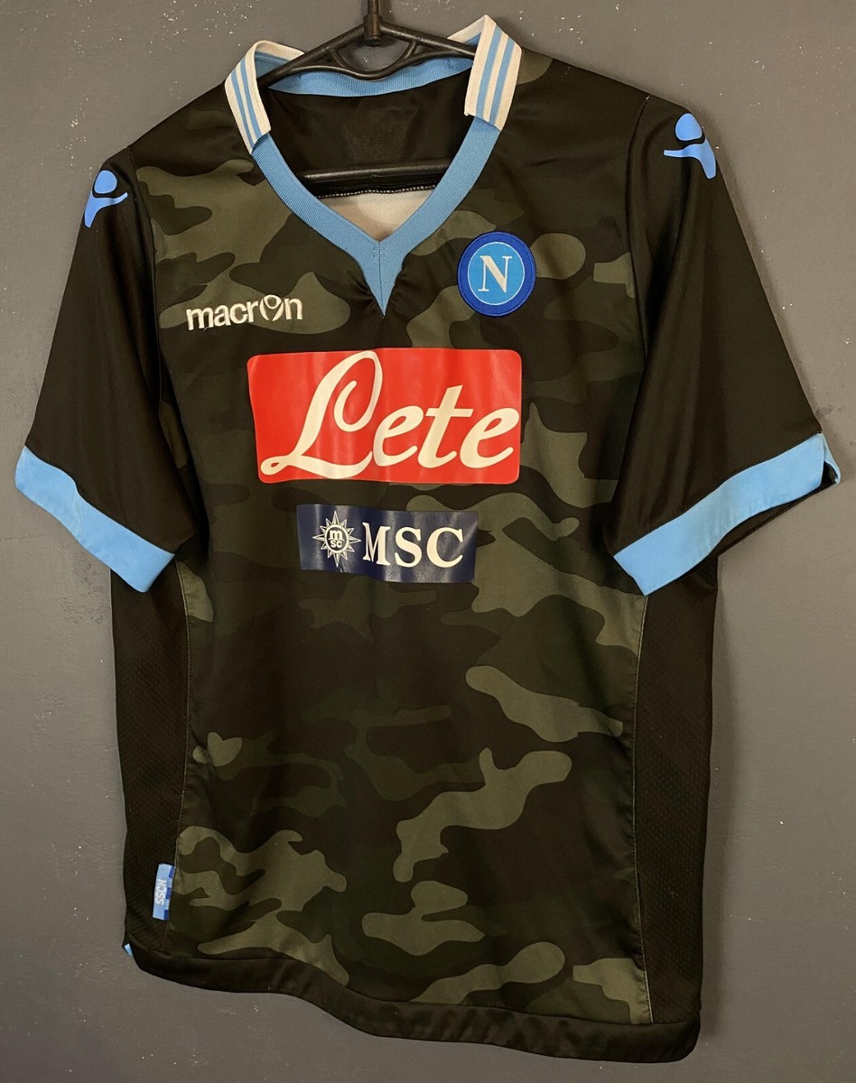 MACRON MEN'S SSC NAPOLI 2013/2014 THIRD SOCCER FOOTBALL SHIRT