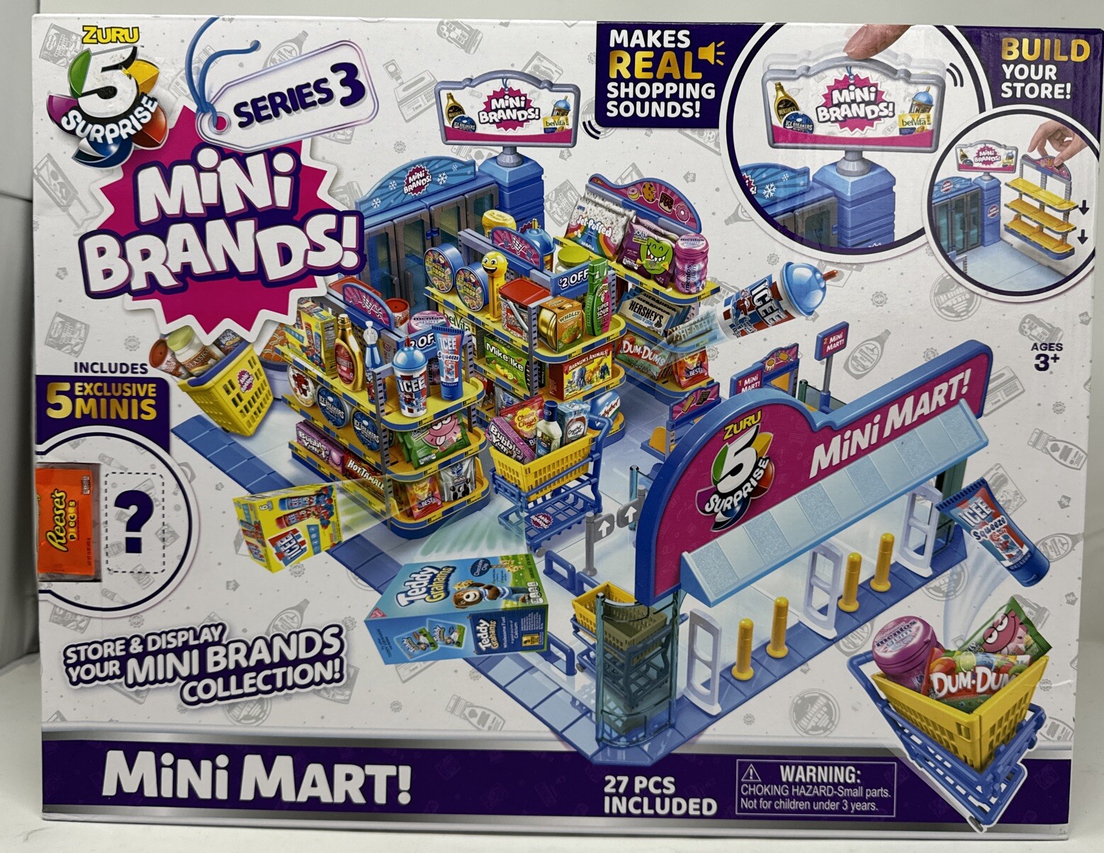 MINI BRANDS, SERIES 3 MINI MART, 26 PIECE STORE, WITH 5 EXCLUSIVE MINI