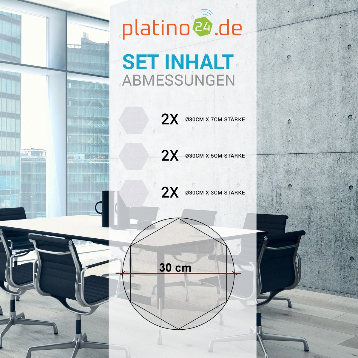 Kit Absorbeurs De Bruit Basotect G+ – 3 Rondes 55 Cm, Amélioration Acoustique, Allemagne