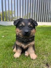 10" German Shepherd Puppy Garden Statue Garden Backyard Home Decor Gift Option