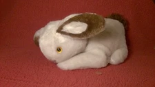 Vintage 14" Etone WHITE BROWN BUNNY RABBIT plush stuffed animal toy