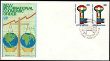 UN New York 1980 New International Economic Order FDC  - Pair Of Stamps - MInt