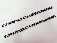New 2pcs Kits Matte Black Grand Cherokee 3d Letters Emblems Nameplate Jeep Badge