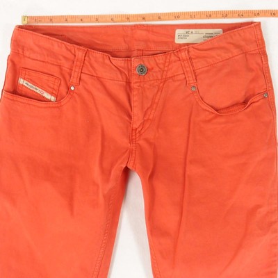 Diesel GRUPEE-D OOBSX Damenjeans Stretch Skinny rot W29 L34 Größe 10
