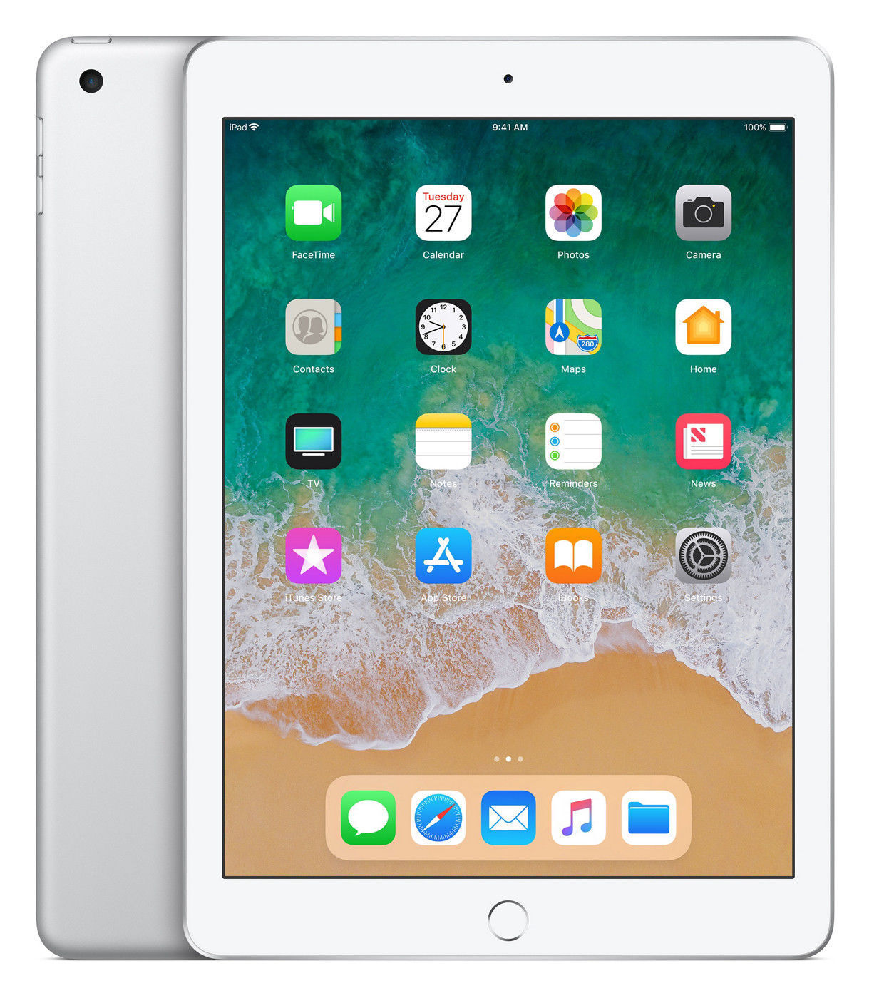 Apple iPad (6th Generation) 128GB, Wi-Fi, 9.7in - Silver for sale 