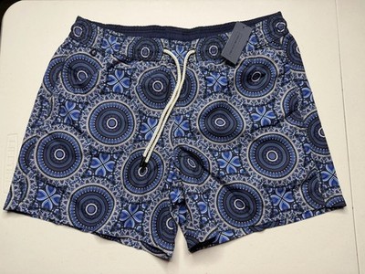 Men s Swim Trunks Small Blue Mandala Print Beach Shorts NWT Intimissimi