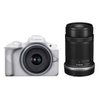 Canon EOS R50 White Double Zoom Kit Mirrorless Camera RF-S18-45+RF-S55-210