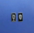 Silver Skull Head .999 Fine Bar One Gram