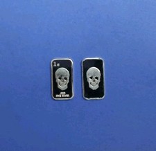  Silver Skull Head .999 Fine Bar One Gram