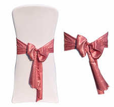 Satin Stuhlschleifen Altrosa Rosé Hochzeit S...