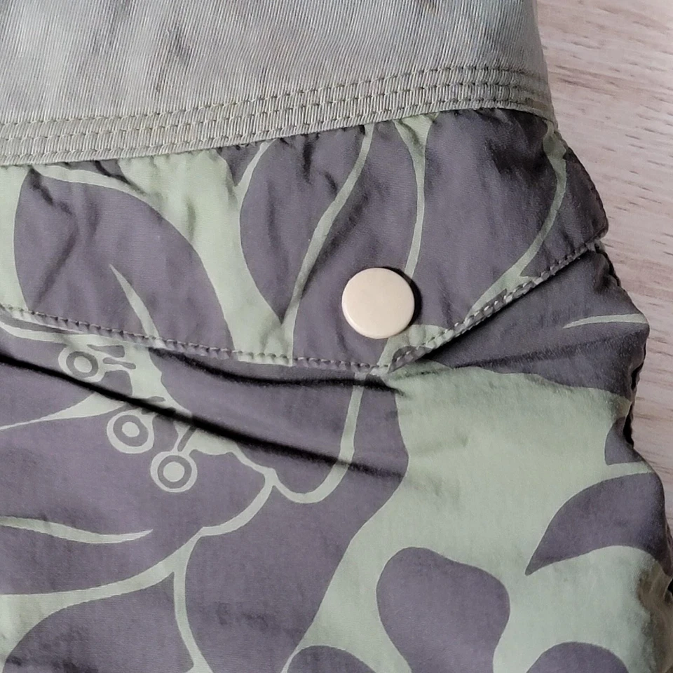 Pantalones Cortos De Colección Patagonia Pataloha Para Hombres 36 Verde Marrón Floral Hibisco Natación Foto 4 de 4