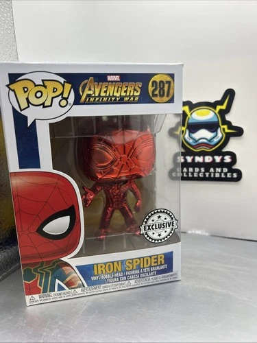 Funko IRON SPIDER #287 (Red Chrome) Marvel Avengers Infinity War Exclusive